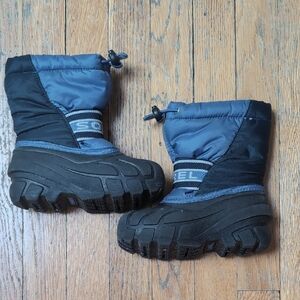 Sorel Black and Blue Kids' Snow Boots